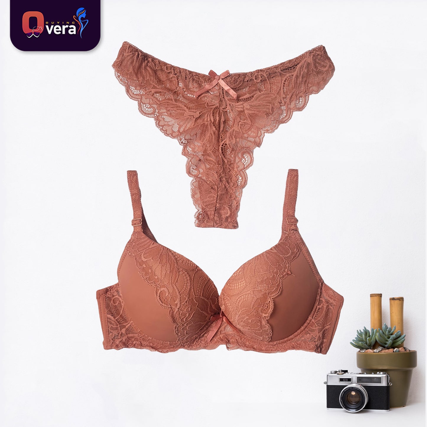 Premium-Quality Bra & Panty Set  for Girls Imported Soft & Comfortable Padded Form single PushUp Bra,