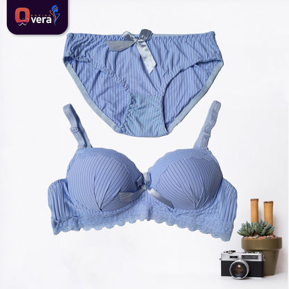 Premium-Quality Bra & Panty Set for Girls Imported Soft & Comfortable Padded Form single PushUp Bra