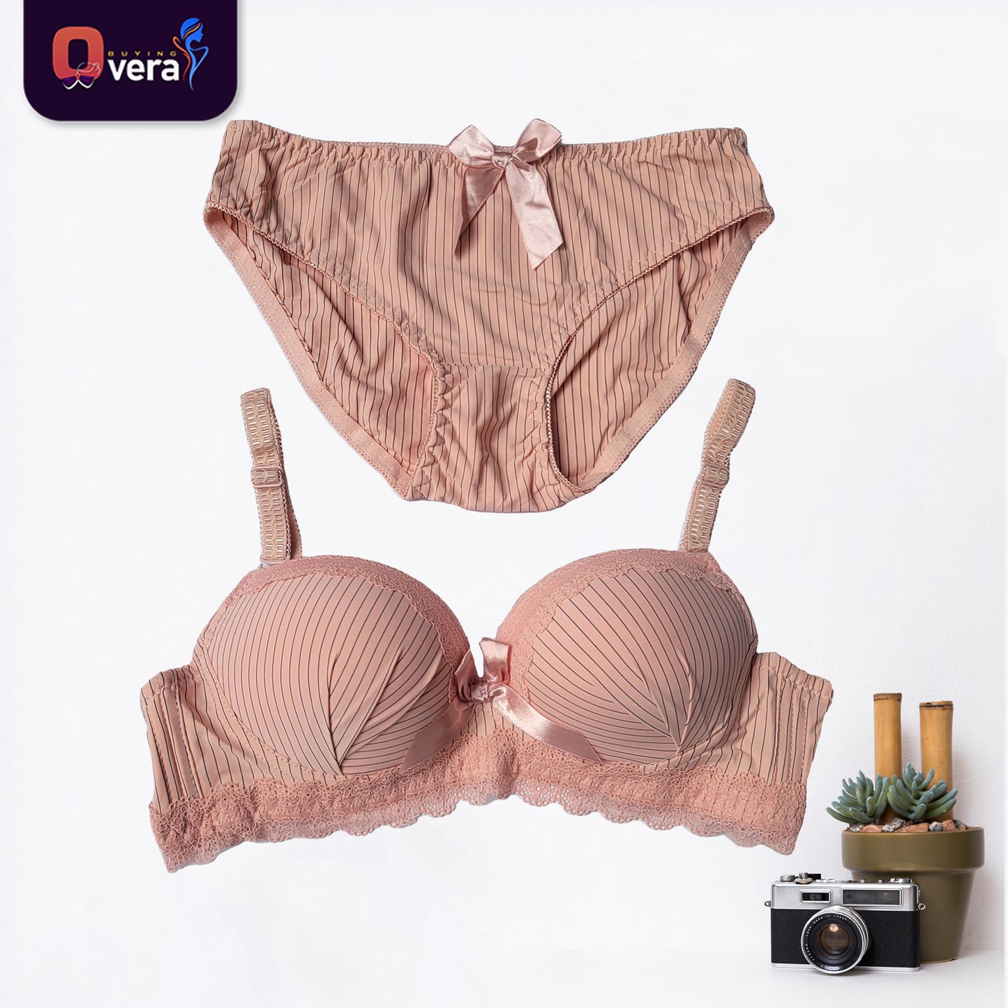 Premium-Quality Bra & Panty Set for Girls Imported Soft & Comfortable Padded Form single PushUp Bra