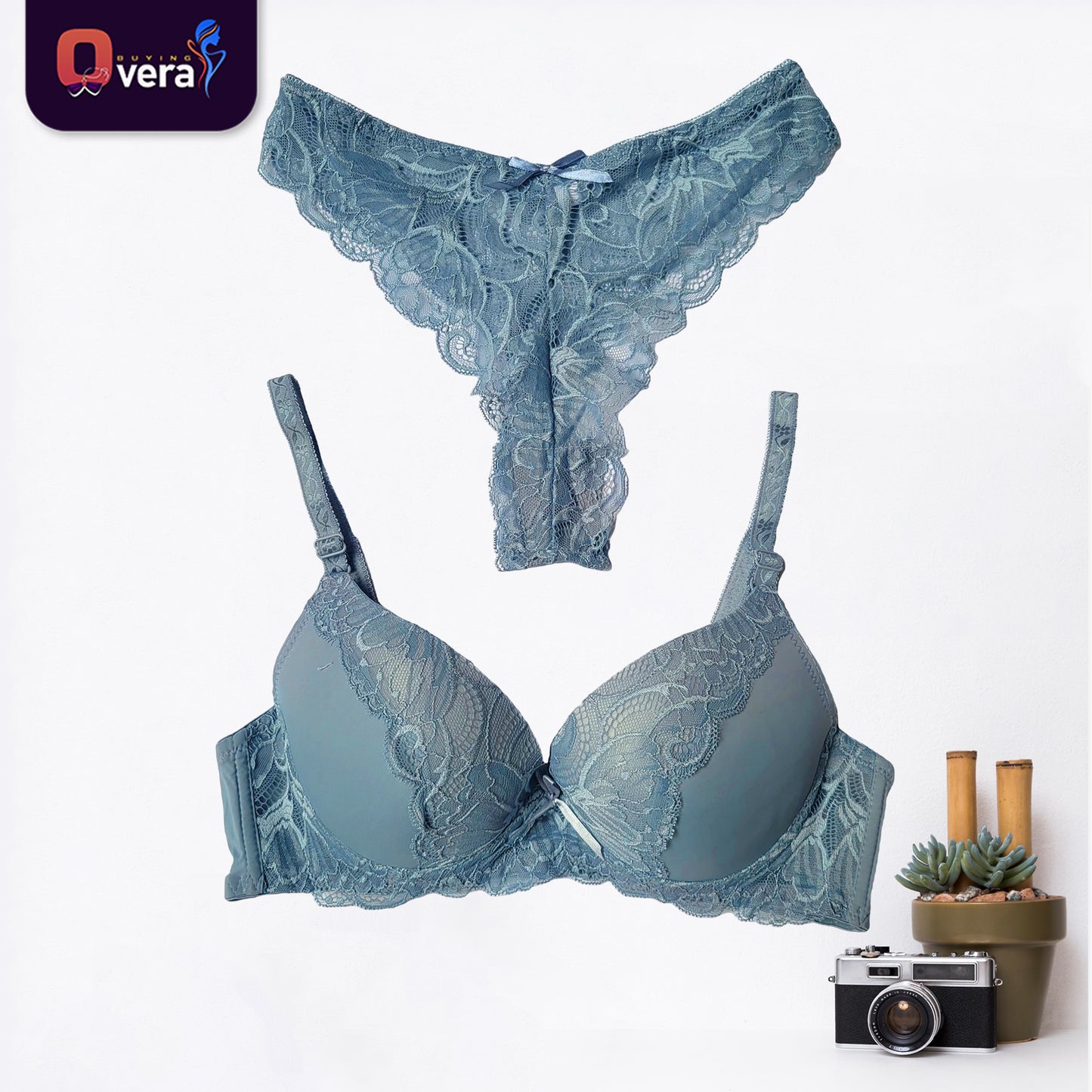 Premium-Quality Bra & Panty Set  for Girls Imported Soft & Comfortable Padded Form single PushUp Bra,