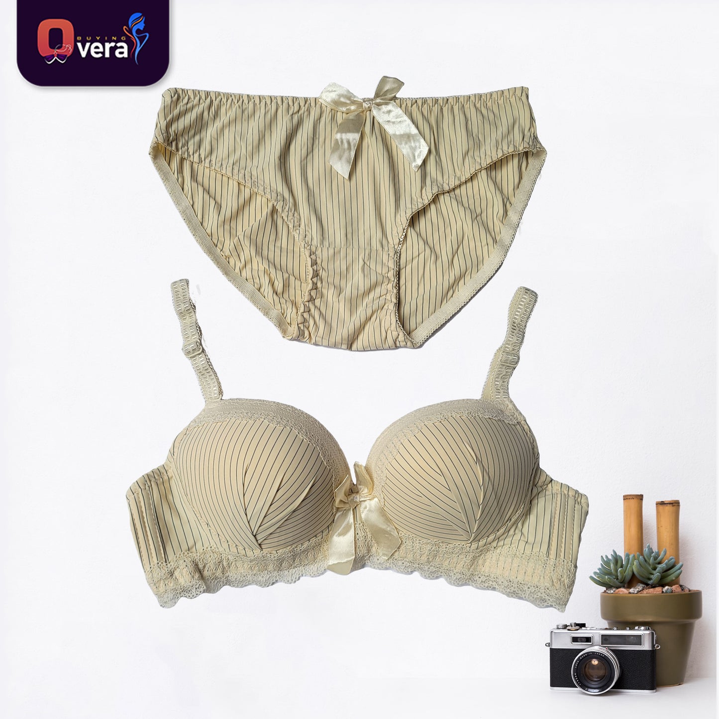 Premium-Quality Bra & Panty Set for Girls Imported Soft & Comfortable Padded Form single PushUp Bra