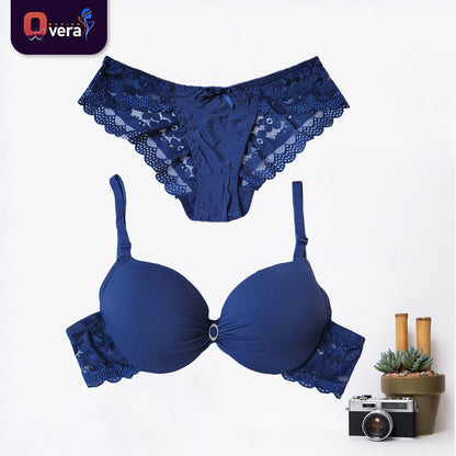 Premium-Quality Bra with Panty Set and for Girls Padded Form single Pushup Bra